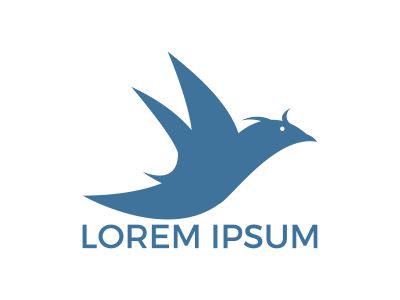 Bird logo design. Animal Bird sign. Peace symbol Vector logo.	