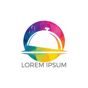 Abstract logo for cafe or restaurant. Graphic food icon symbol for cooking business.	