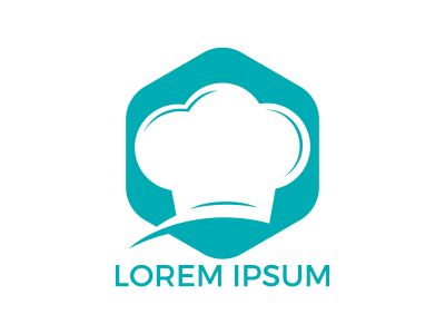 Chef logo design. Cook hat icon. Vector symbol for menu restaurant cafe bistro.	