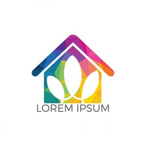 Spa home logo lotus wellness salon and business spa logo. Business spa logo massage healthy design template concept.	