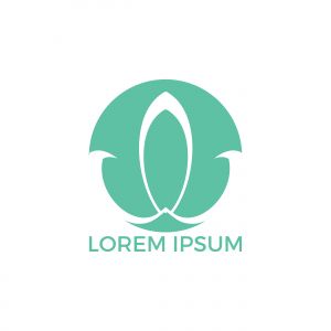 Abstract lotus flower logo design. Yoga and spa beauty logo design template.	