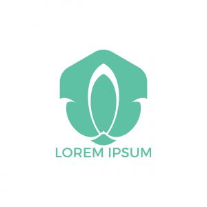Abstract lotus flower logo design. Yoga and spa beauty logo design template.	