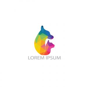 Pet care clinic logo design. Cat and Dog icon design. Vector logo for veterinary clinic.logo for a pet shop.	