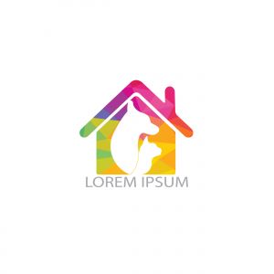 Pet shop logo design. Pet home vector logo design.	