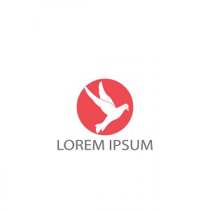 Pigeon bird logo design. Flying Bird Logo design. Animal rescue foundation sign.	