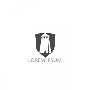 Castle vector logo design. Castle Tower logo Template Vector.	