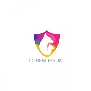 Pet care clinic logo design. Cat and Dog icon design. Vector logo for veterinary clinic.logo for a pet shop.	