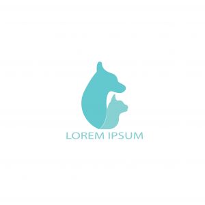 Pet care clinic logo design. Cat and Dog icon design. Vector logo for veterinary clinic.logo for a pet shop.	