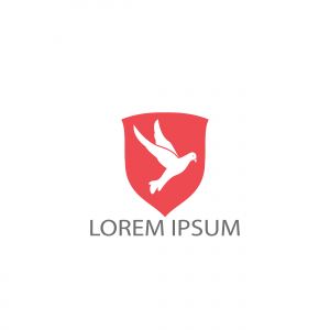 Pigeon bird logo design. Flying Bird Logo design. Animal rescue foundation sign.	