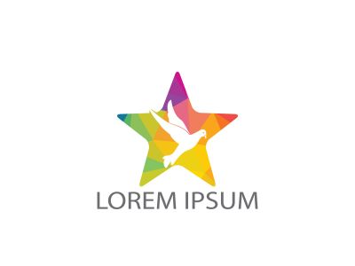 Pigeon bird logo design. Flying Bird Logo design. Animal rescue foundation sign.	