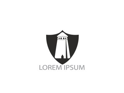 Castle vector logo design. Castle Tower logo Template Vector.	