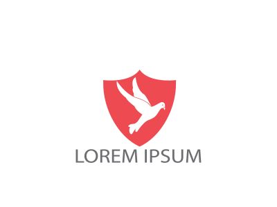 Pigeon bird logo design. Flying Bird Logo design. Animal rescue foundation sign.	