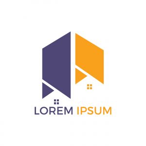 Real estate logo design. Logo symbol or icon for real estates or building construction business.	