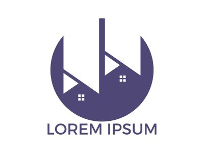 Real estate logo design. Logo symbol or icon for real estates or building construction business.	