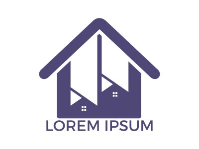 Real estate logo design. Logo symbol or icon for real estates or building construction business.	