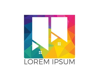 Real estate logo design. Logo symbol or icon for real estates or building construction business.	