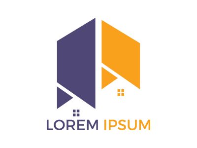 Real estate logo design. Logo symbol or icon for real estates or building construction business.	