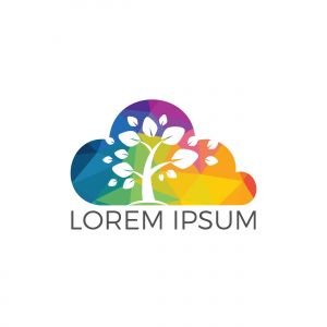 Cloud Tree Logo Design.	