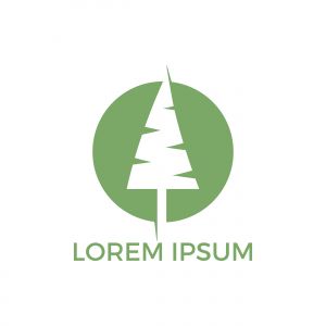 Tree vector logo design. Tree icon modern symbol.	