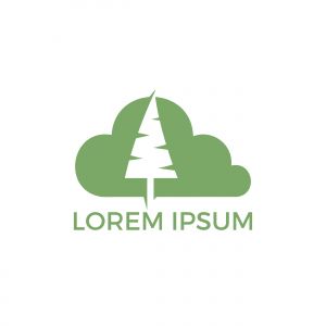Cloud Tree Logo Design.	