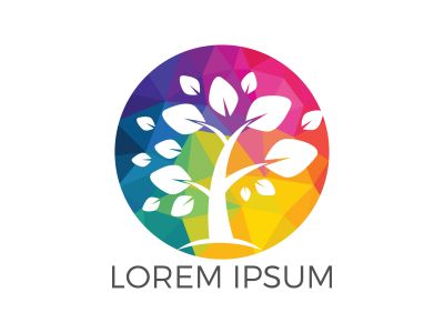 Tree vector logo design. Tree icon modern symbol.	