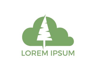 Cloud Tree Logo Design.	