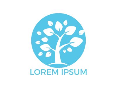 Tree vector logo design. Tree icon modern symbol.	