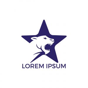 Tiger star shape logo template design vector icon illustration.	