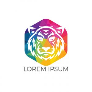 Lion head logo vector design. lion king head sign concept.	