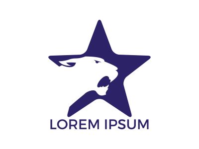 Tiger star shape logo template design vector icon illustration.	