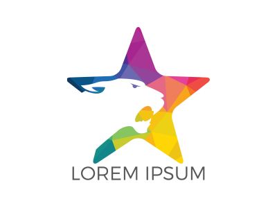 Tiger star shape logo template design vector icon illustration.	