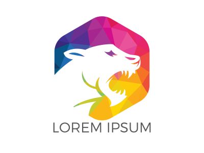 Roaring Tiger logo design. Roaring Predator Sign. Elegant tiger head vector.	