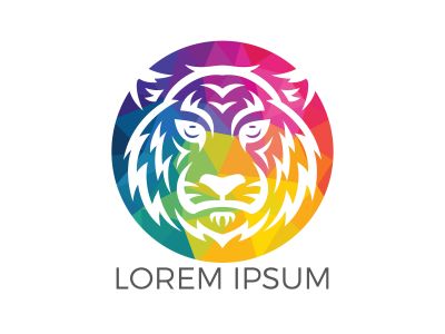 Lion head logo vector design. lion king head sign concept.	