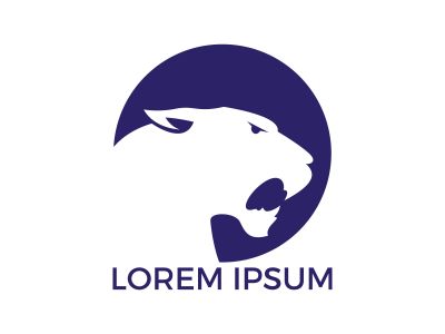 Roaring Tiger logo design. Roaring Predator Sign. Elegant tiger head vector.	