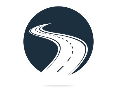 Creative road journey logo design. Road logo vector design template.	