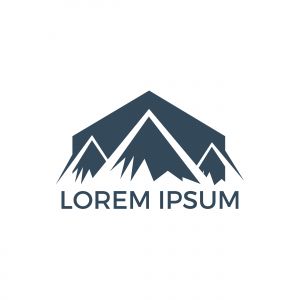 Mountain landscape logo design. Hiking travel and adventure concept design.	