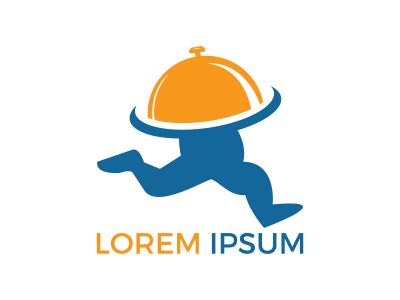 Food delivery logo design. Delivery logo online food ordering restaurant.	