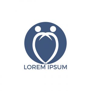 Friendship bonding together organic people logo. Healthy person logo.	