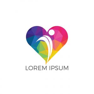 Health Center and Beauty salon logo design. Fitness lover logo. Human character logo. Leaf logo.	