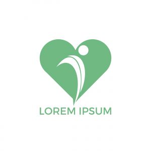Health Center and Beauty salon logo design. Fitness lover logo. Human character logo. Leaf logo.	
