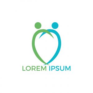 Friendship bonding together organic people logo. Healthy person logo.	