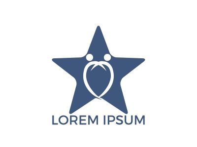 Friendship star shape bonding together organic people logo. Concept of family and community people unity & solidarity social network.	