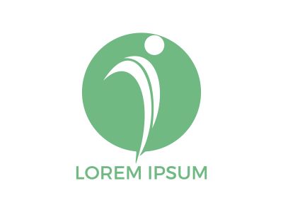 Health Center and Beauty salon logo design. Fitness logo. Human character logo. Leaf logo.	