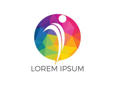 Health Center and Beauty salon logo design. Fitness logo. Human character logo. Leaf logo.	