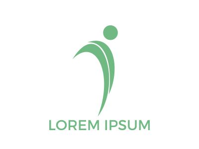 Health Center and Beauty salon logo design. Fitness logo. Human character logo. Leaf logo.	