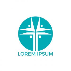 People church vector logo design template. Church and Christian organization logo.	