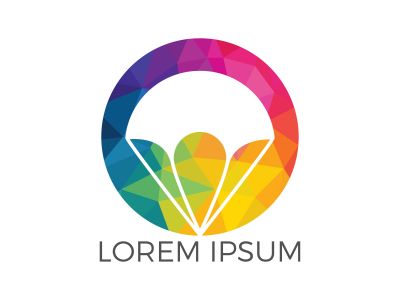 Parachute logo design. Delivery air balloon symbol. Business corporate vector icon.	