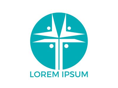 People church vector logo design template. Church and Christian organization logo.	