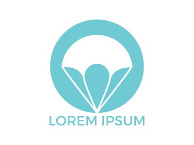Parachute logo design. Delivery air balloon symbol. Business corporate vector icon.	