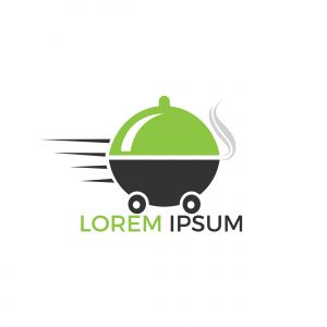 Food delivery logo design. Fast delivery service sign.	